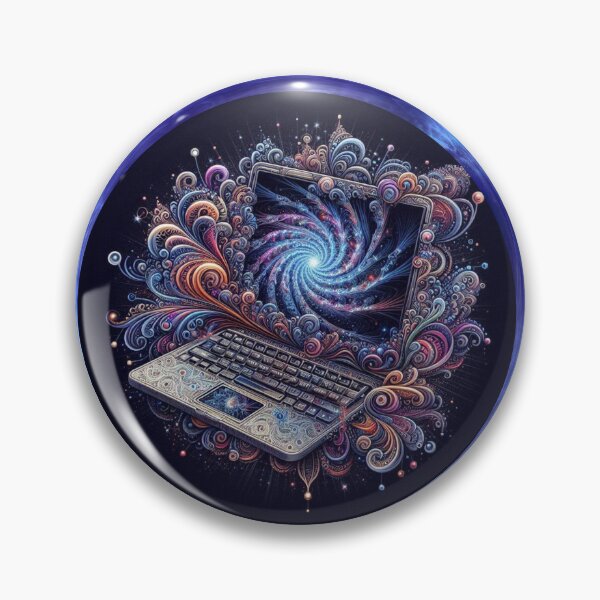 Artikelvorschau, Fraktal Laptop Blau entworfen und verkauft von Vast-Designs.