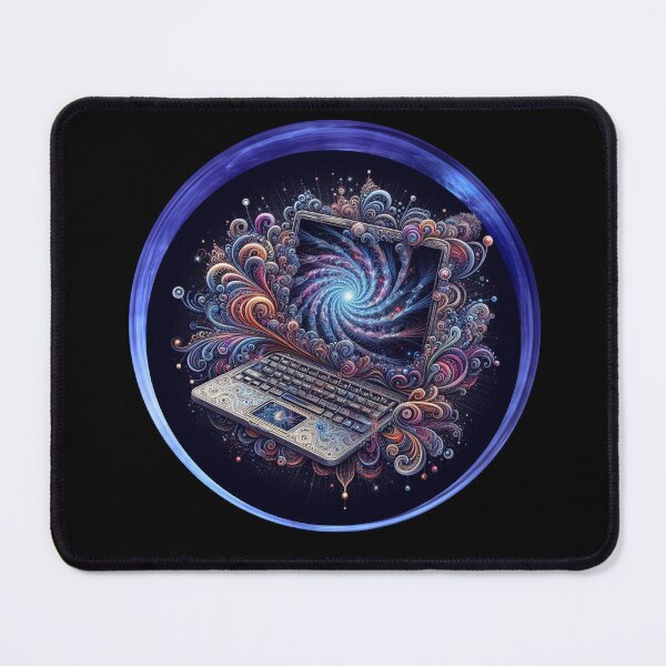 Item preview, Fractal Laptop Blue designed and sold by Vast-Designs.