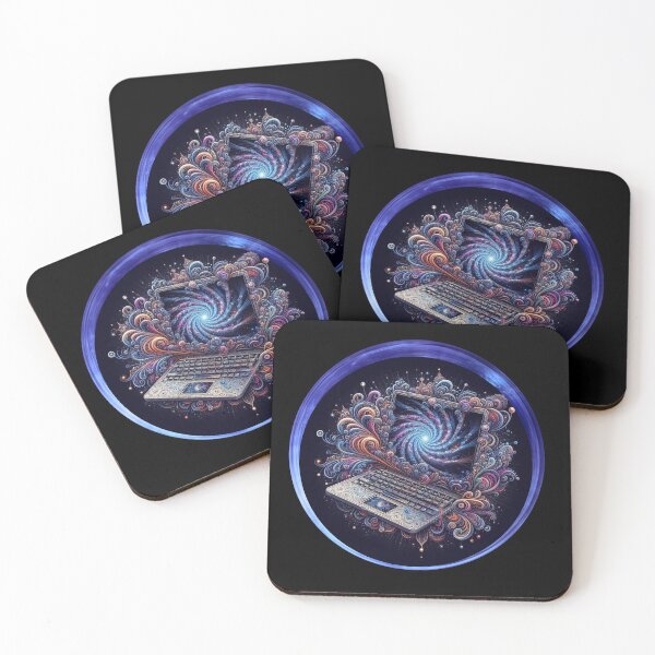 Item preview, Fractal Laptop Blue designed and sold by Vast-Designs.