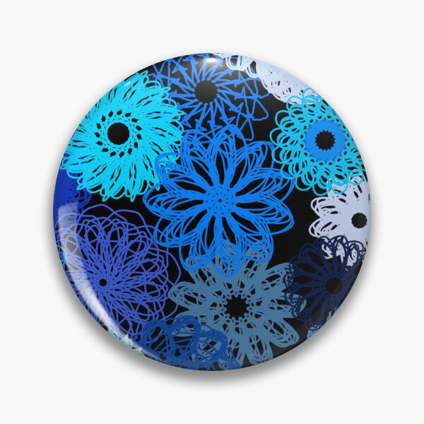 Item preview, Bright blue flowers designed and sold by Doodle-Creation.