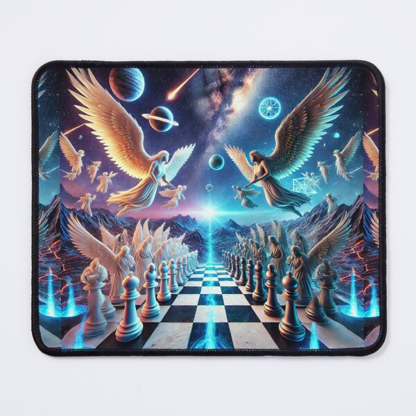 Item preview, "Angelic Chess Warfare – Battle Between Light and Darkness" designed and sold by Meta2Physical.