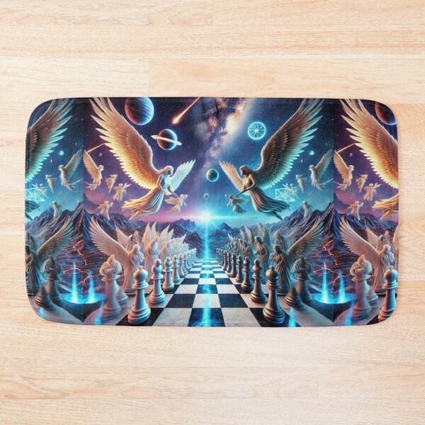 Item preview, "Angelic Chess Warfare – Battle Between Light and Darkness" designed and sold by Meta2Physical.