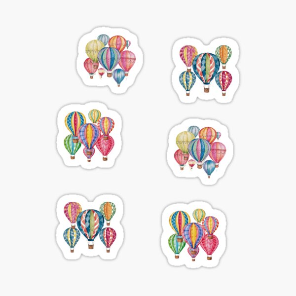 Item preview, Vibrant Hot Air Balloons - Enchanting Watercolor Art designed and sold by AyshusBloom.