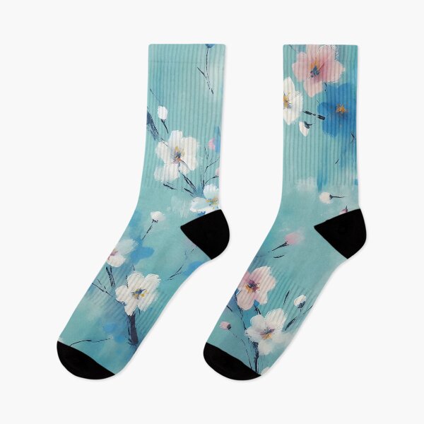 Item preview, lovely little flowers on turquoise designed and sold by bernhagen.