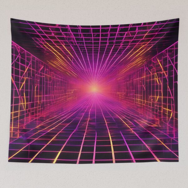 Item preview, Futuristic Glowing Neon Grid designed and sold by Have Mercy.
