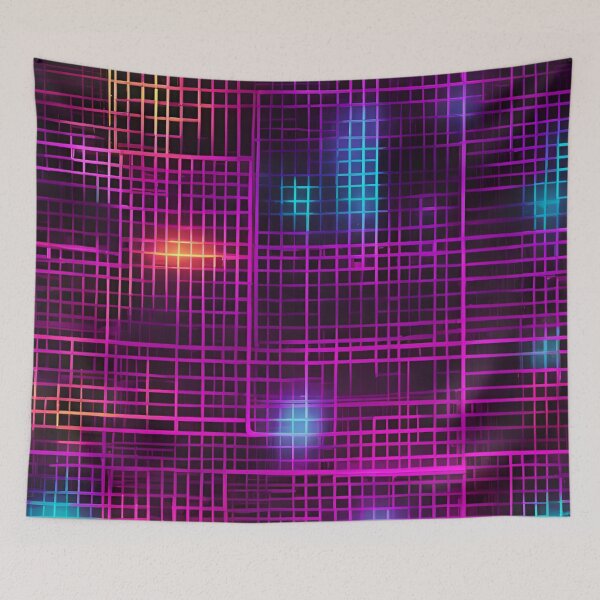Item preview, Futuristic Glowing Neon Grid designed and sold by Have Mercy.