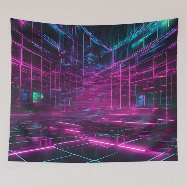Item preview, Futuristic Glowing Neon Grid designed and sold by Have Mercy.