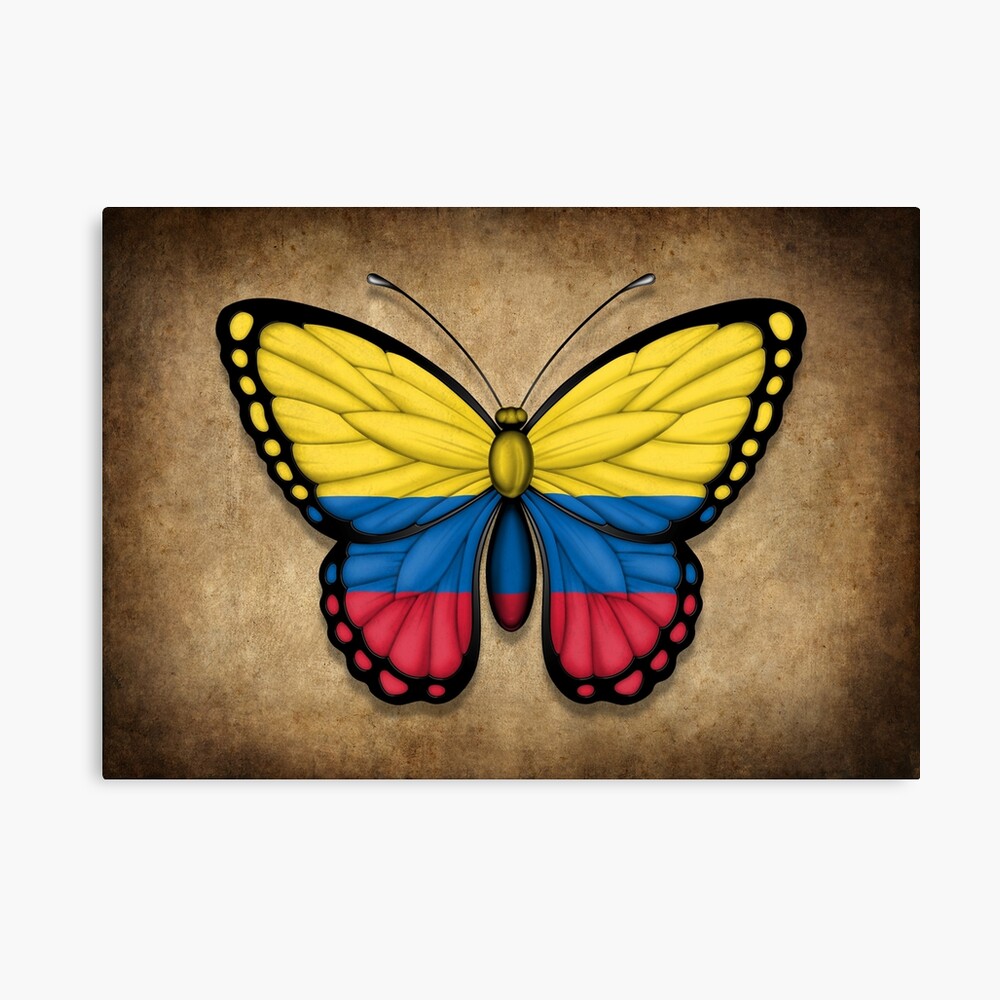 Animal De La Bandera De Ecuador Colombian Flag Butterfly" Canvas Print by JeffBartels | Redbubble