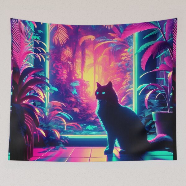 Item preview, Midnight Jungle Cat designed and sold by savesarah.
