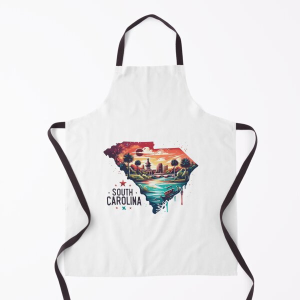 Item preview, South Carolina retro travel map of United States designed and sold by CleanDecor.
