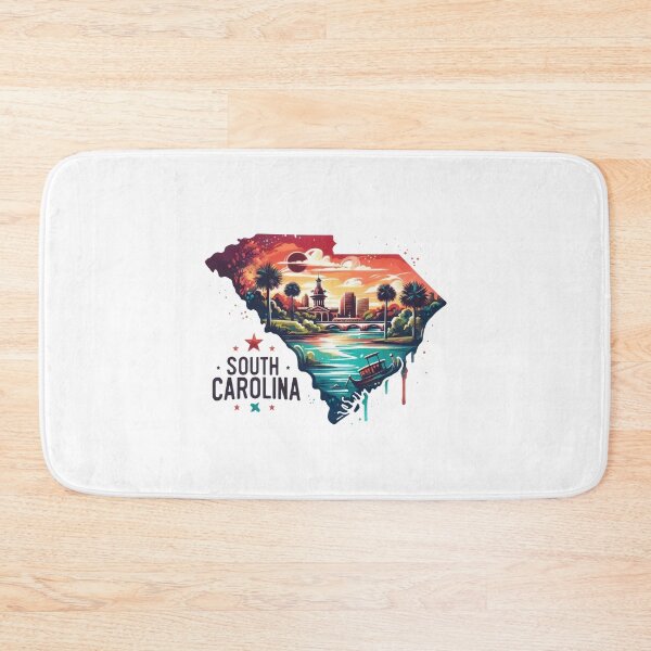 Item preview, South Carolina retro travel map of United States designed and sold by CleanDecor.