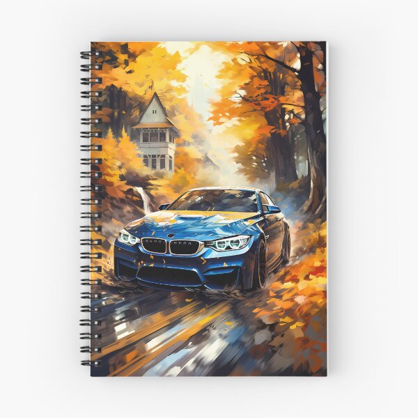 Item preview, Blue Sports Coupe Speeding Through Fall designed and sold by RevUpDesign.