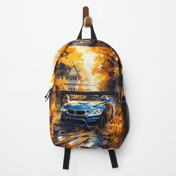 Item preview, Blue Sports Coupe Speeding Through Fall designed and sold by RevUpDesign.