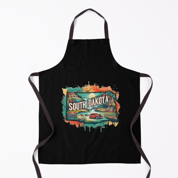 Item preview, South Dakota retro travel map of United States designed and sold by CleanDecor.