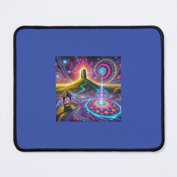 Item preview, Psychedelic Glastonbury Tor & Chalice Well - Cosmic Energy Flow designed and sold by wickspic.