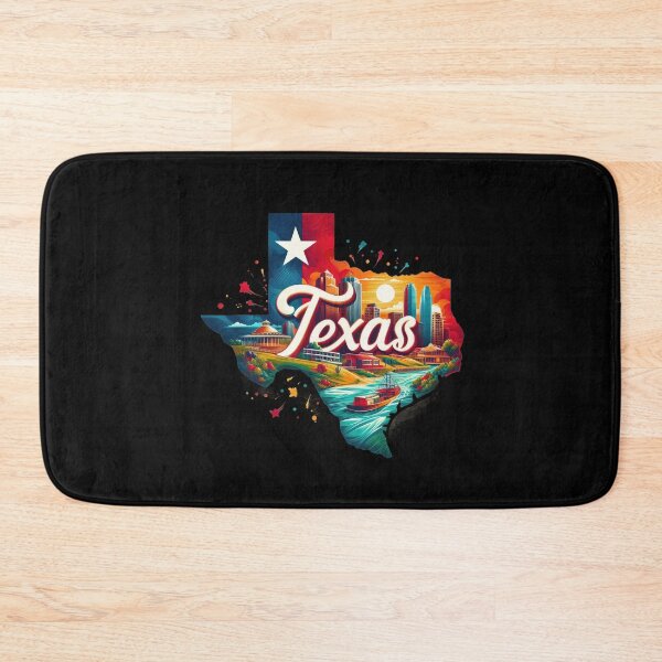 Item preview, Texas retro travel map of United States designed and sold by CleanDecor.