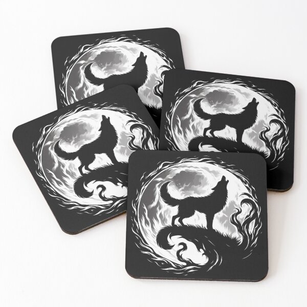 Item preview, Aullar a la luna Diseño de lobo designed and sold by SpicyGingerTees.