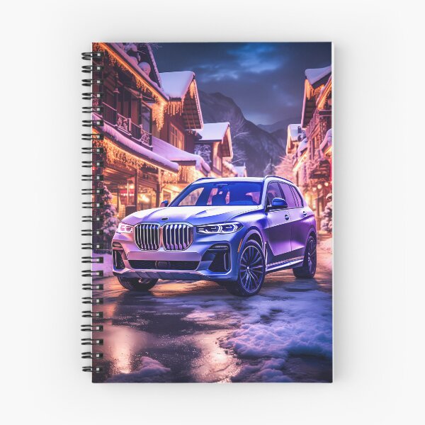 Aperçu de l'œuvre Un SUV Silver Elegance gelé dans un charmant village d'hiver alpin créée et vendue par RevUpDesign.