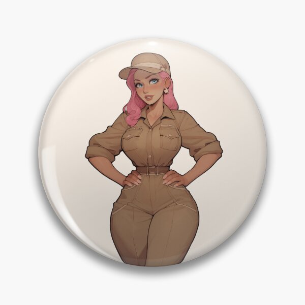 Item preview, Confident Explorer Girl in Safari Outfit designed and sold by WaifuBrowser.