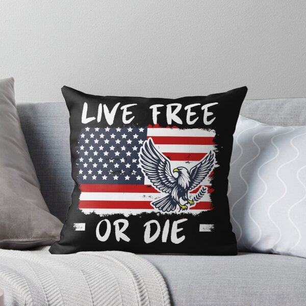 Item preview, Live Free Or Die American Flag Eagle Pride designed and sold by HowToCanadian.