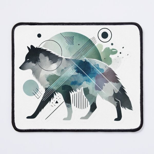 Item preview, Abstract Wolf Watercolor Art designed and sold by JavisSRDesign.