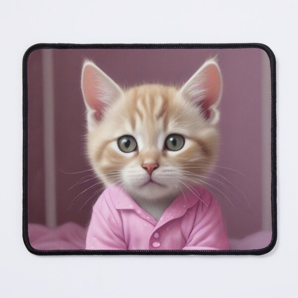 Item preview, Cute kitten in pink pyjamas designed and sold by GasconyPassion.