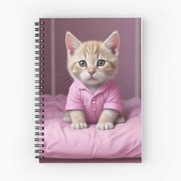 Item preview, Cute kitten in pink pyjamas designed and sold by GasconyPassion.
