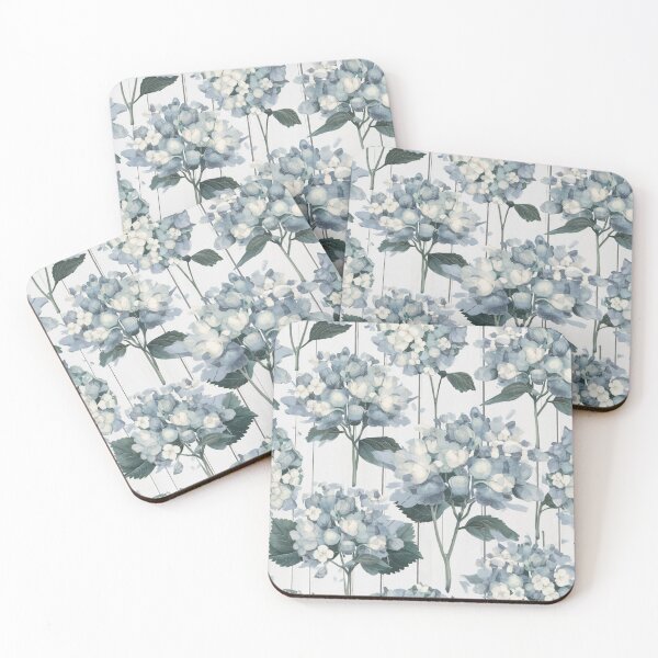 Item preview, Minimal Bluish Grey Hydrangeas Print – Soft Floral Design in Cool Tones, Subtle Hydrangea Pattern for Home Décor, Textiles, and Stationery, Modern and Elegant designed and sold by 21 Dragonflies.