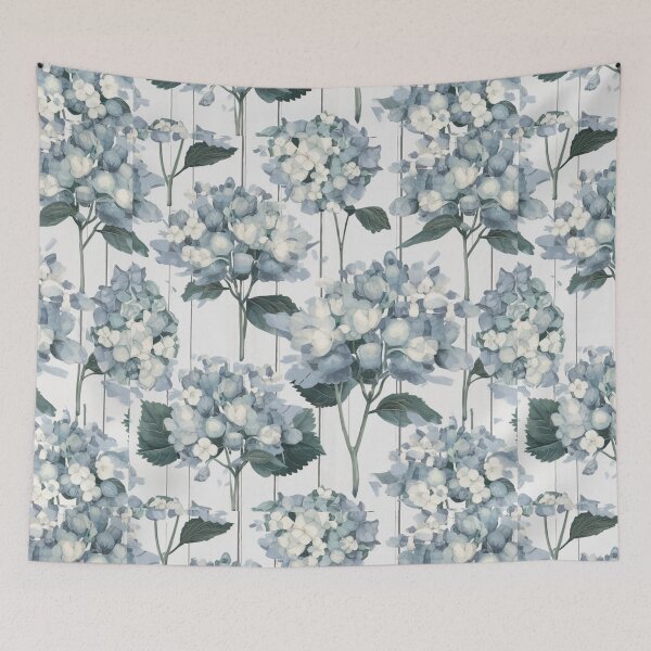 Item preview, Minimal Bluish Grey Hydrangeas Print – Soft Floral Design in Cool Tones, Subtle Hydrangea Pattern for Home Décor, Textiles, and Stationery, Modern and Elegant designed and sold by 21 Tulips.