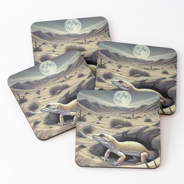 Item preview, Albino Leopard Gecko Emerging at Night  designed and sold by NocturnalNook.