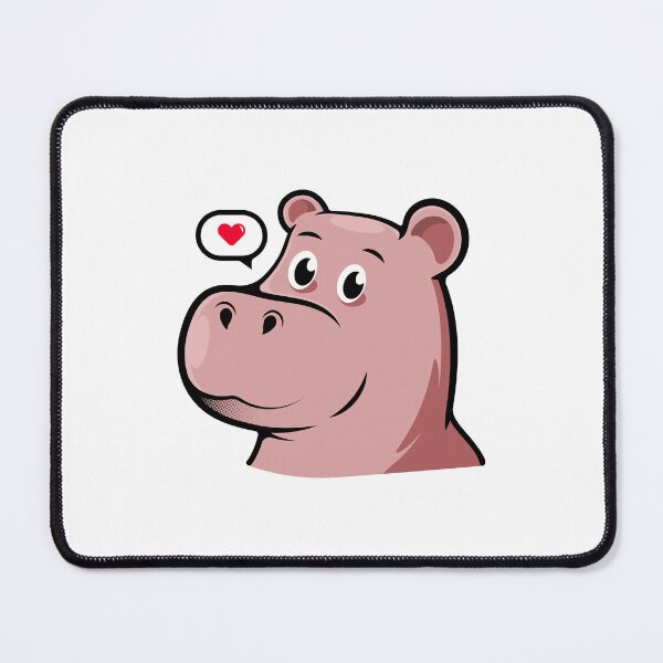 Item preview, cute hippo cartoon. designed and sold by stylegoose.