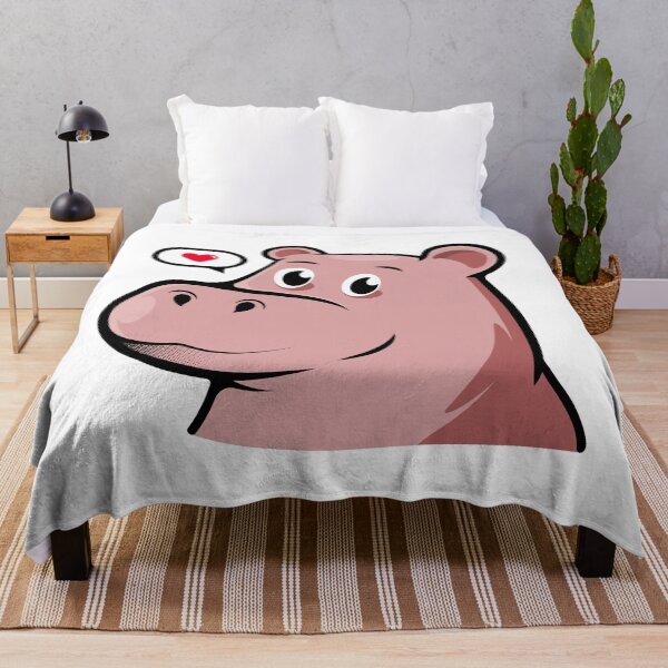 Item preview, cute hippo cartoon. designed and sold by stylegoose.