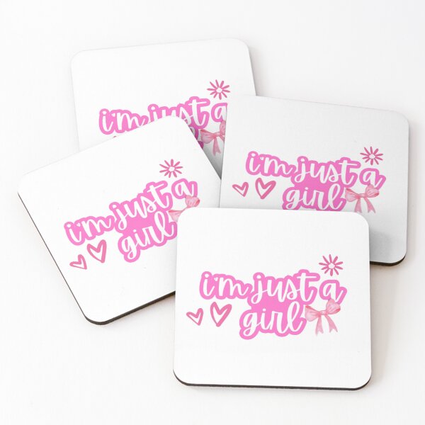 Item preview, I'm just a girl slogan with bows and stickers designed and sold by Nicole-sShop.