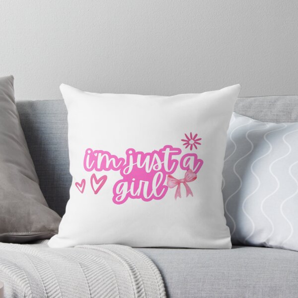 Item preview, I'm just a girl slogan with bows and stickers designed and sold by Nicole-sShop.