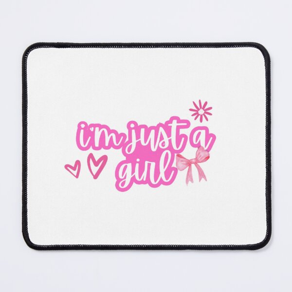 Item preview, I'm just a girl slogan with bows and stickers designed and sold by Nicole-sShop.