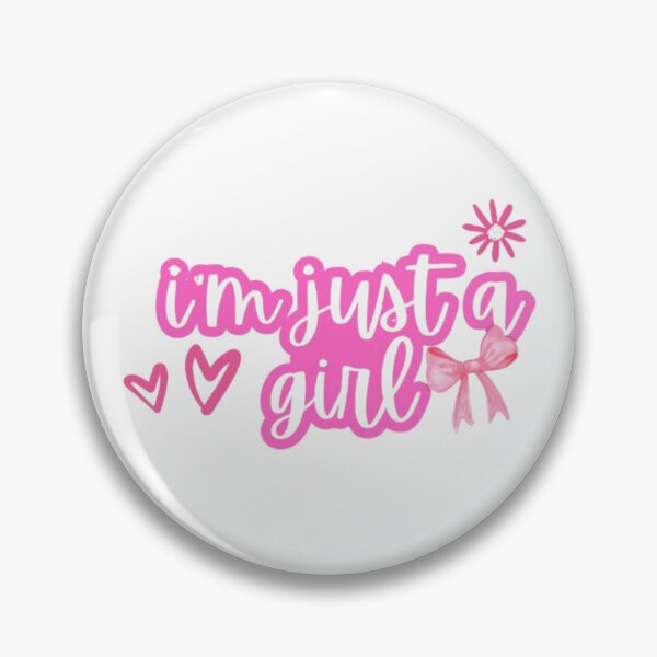 Item preview, I'm just a girl slogan with bows and stickers designed and sold by Nicole-sShop.
