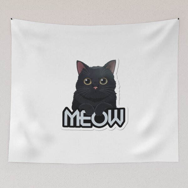 Item preview, Cute cat meow typography  designed and sold by cu-animals-te.