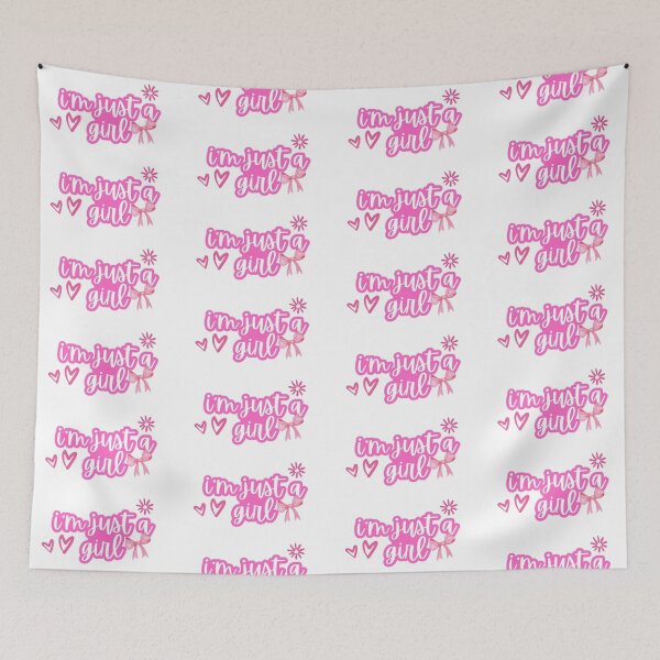 Item preview, I'm just a girl slogan with bows and stickers designed and sold by Nicole-sShop.