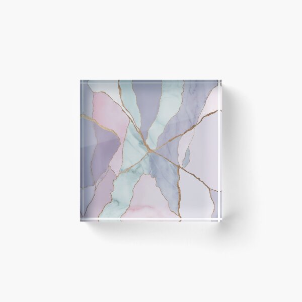 Item preview, Pastel Marble with Golden Lines – Soft Color Marble Pattern with Gold Grouting for Elegant Home Décor, Fashion, and Art designed and sold by 21 Dragonflies.
