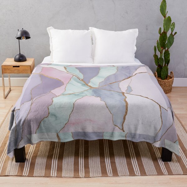 Item preview, Pastel Marble with Golden Lines – Soft Color Marble Pattern with Gold Grouting for Elegant Home Décor, Fashion, and Art designed and sold by 21 Tulips.