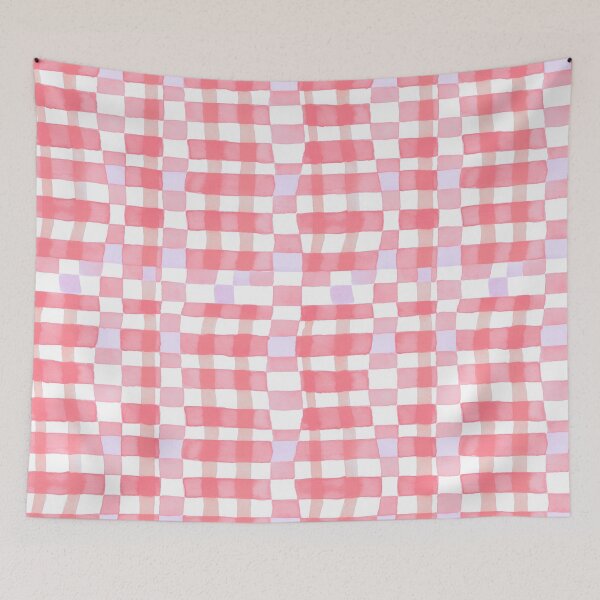 Item preview, Pink Cute Gingham Wavy Pattern designed and sold by trajeado14.