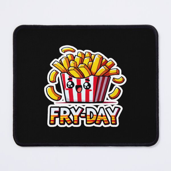 Item preview, Fry-Day Fun Kawaii French Fries Pun designed and sold by DuxDesigns.