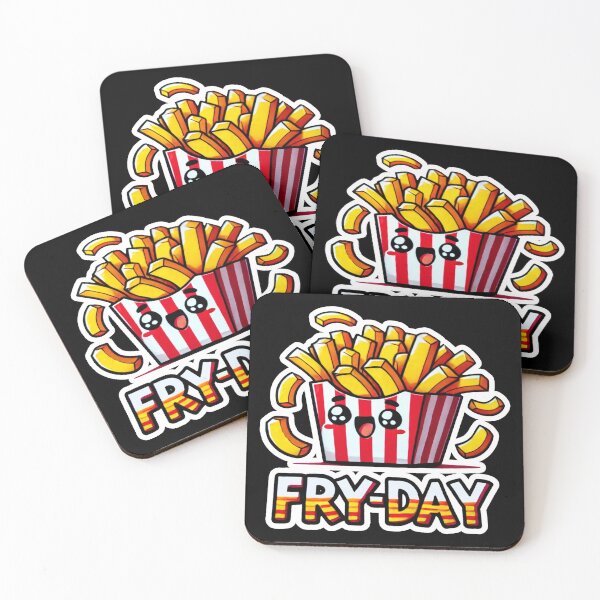 Item preview, Fry-Day Fun Kawaii French Fries Pun designed and sold by DuxDesigns.
