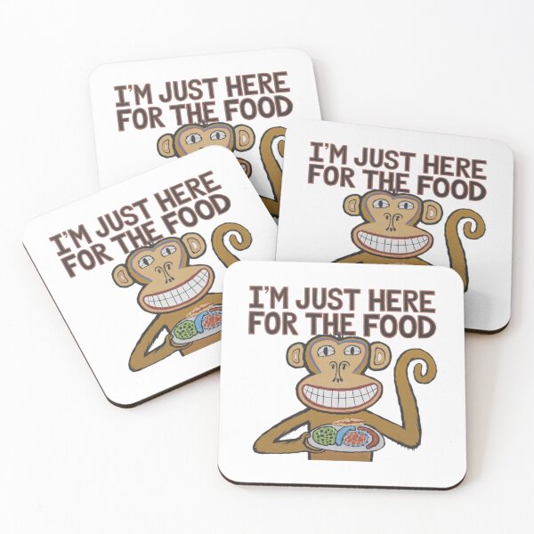Item preview, I'm just here for the food, monkey, funnyfits70, Humor, Funny designed and sold by FunnyFits70.