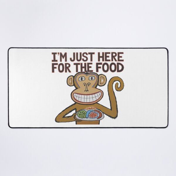 Item preview, I'm just here for the food, monkey, funnyfits70, Humor, Funny designed and sold by FunnyFits70.