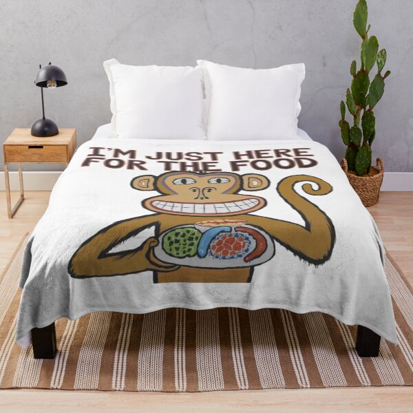 Item preview, I'm just here for the food, monkey, funnyfits70, Humor, Funny designed and sold by FunnyFits70.