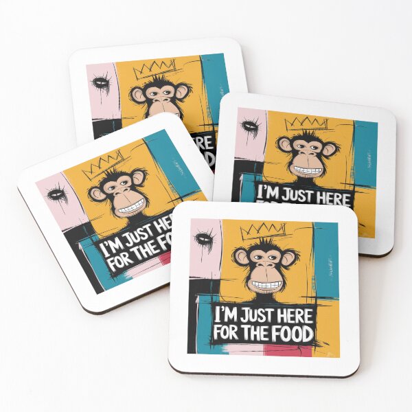 Item preview, I'm just here for the food, monkey, funnyfits70, Humor, Funny designed and sold by FunnyFits70.