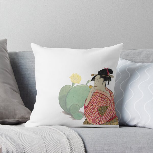 Item preview, Beautiful Japanese women in kimono with cactus designed and sold by MelissaGallery.