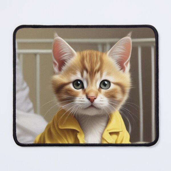 Item preview, Cute kitten in yellow pyjamas designed and sold by GasconyPassion.