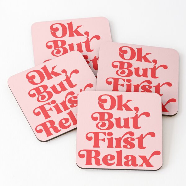 Item preview, Meditation Quote - OK, But First Relax designed and sold by artbyvicky.